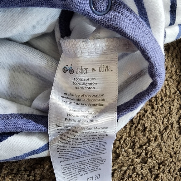 Blue Striped Sailboat Onesie, Kid's 9M - Picture 4 of 6